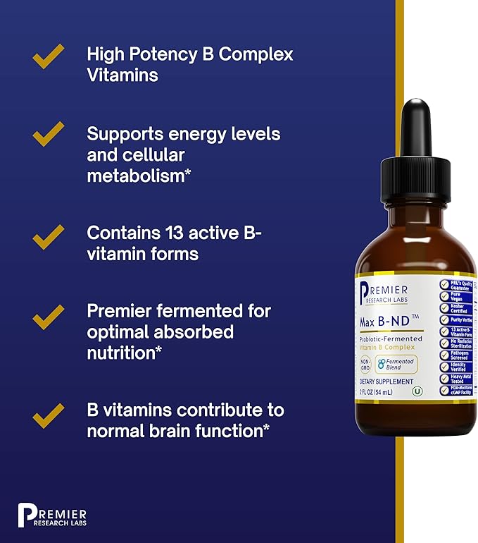 Premier Research Labs: Max B-ND Liquid 2 fl B12, B6 B6 &