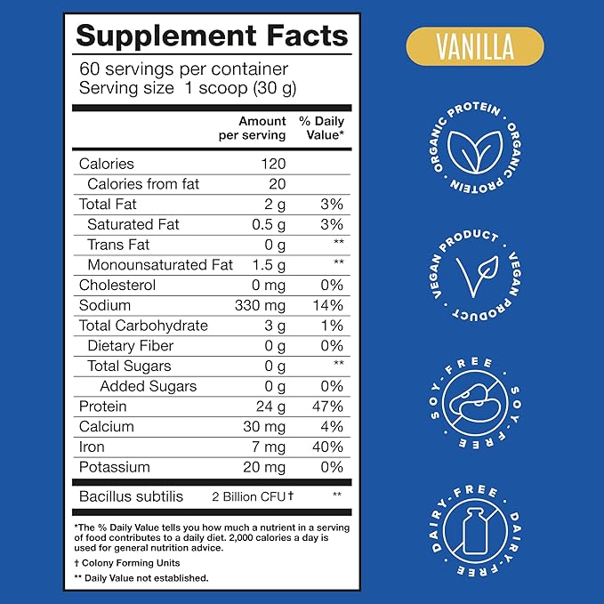 BIRDMAN Falcon Vegan Protein Powder Organic, 60 Servings 3.9 lb
