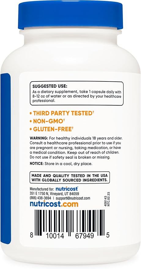 Nutricost Selenium 200mcg, 240 Vegetarian Capsules, Non-GMO, Gluten Free L-Selenomethionine