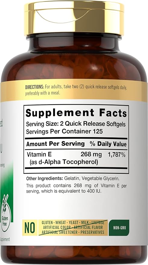 Carlyle Vitamin E 400 IU Softgels 250 Count