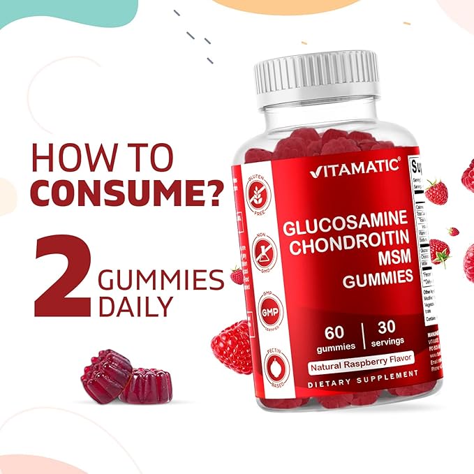 Vitamatic Glucosamine Chondroitin Gummies with MSM 60 Pectin