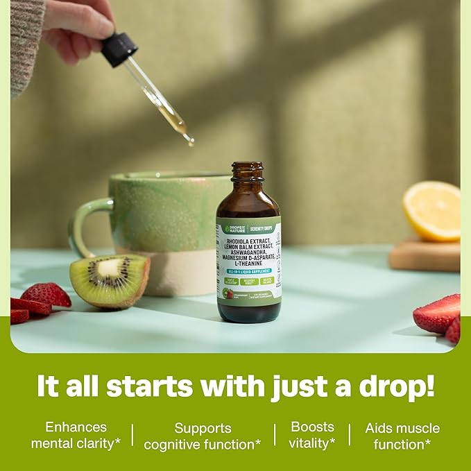Ashwagandha Liquid Drops Infused with Magnesium, 60mL)