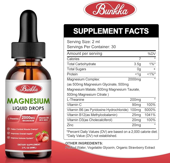 (2 Pack) Magnesium Glycinate 500mg Supplement,
