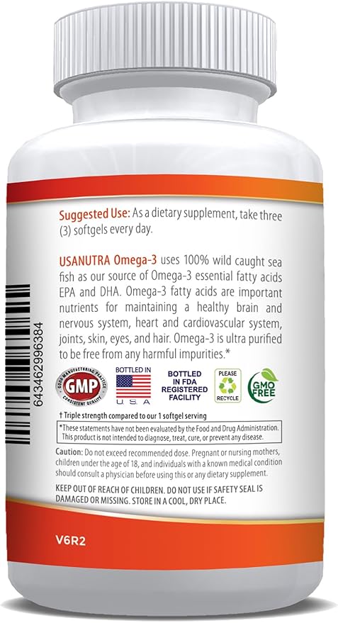 Omega 3 Fish Oil Triple Strength 3600mg Icelandic 120 Capsules.