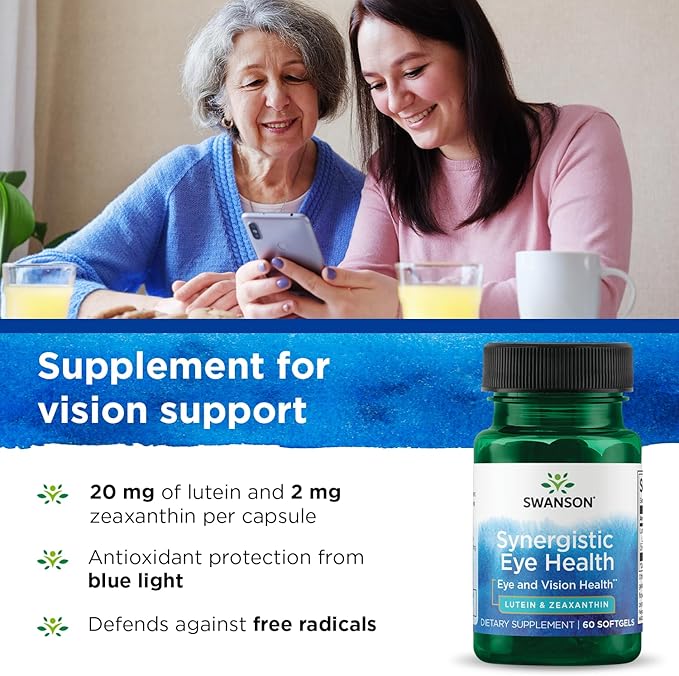 Swanson Synergistic Eye Health 60 Softgels 20 mg 2 mg