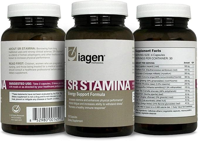SR Stamina Natural Stress Support Supplement 120 Veg