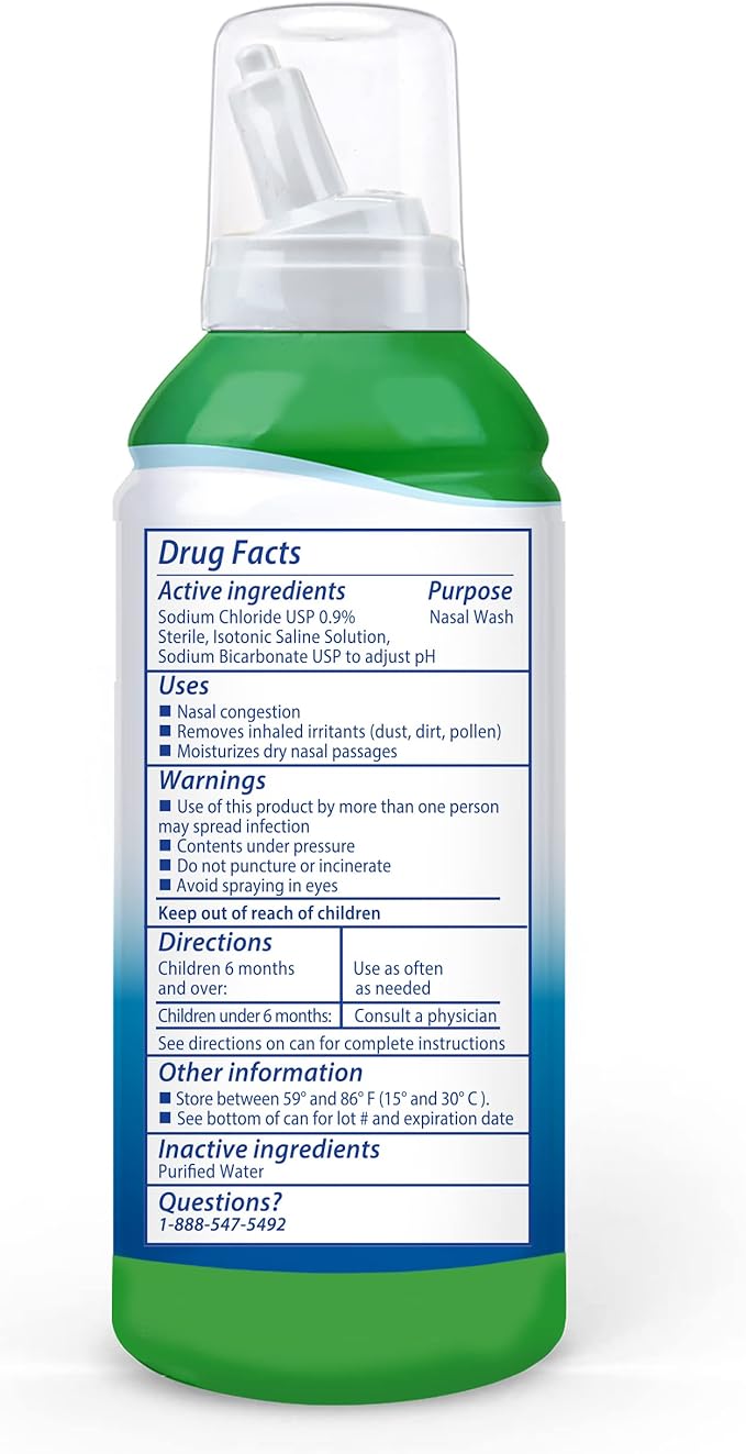 SinuCleanse Sterile Saline Kids Nasal Spray, 4.5 Oz (2 Pack),