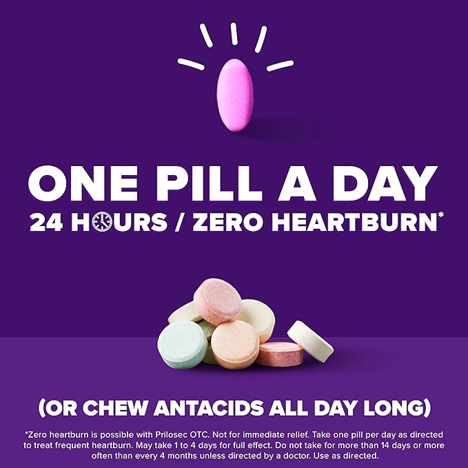Prilosec OTC, Omeprazole Delayed Release 20mg, 24 Hour 20mg, 42 42 Tablets