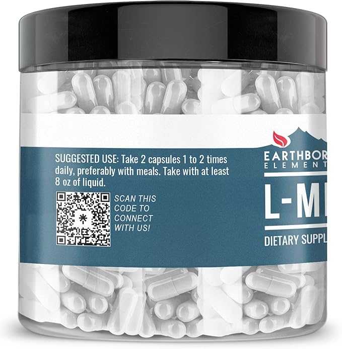Earthborn Elements L-Methionine 200 Capsules, Pure