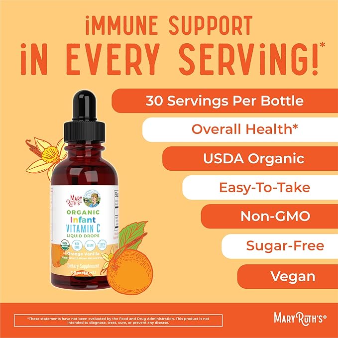 MaryRuth Organics Infant Vitamin C Drops, 6-12 Months, 30 Servings
