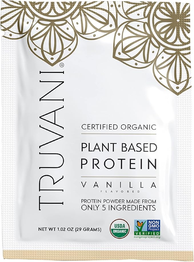Truvani Vegan Pea Protein Powder 20g Organic 1 Serving