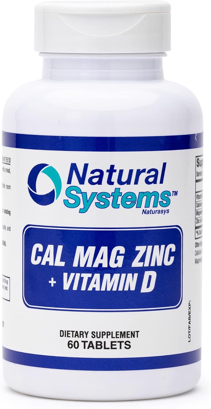 Calcium Magnesium Zinc Vitamin D Supplement 60 Tablets