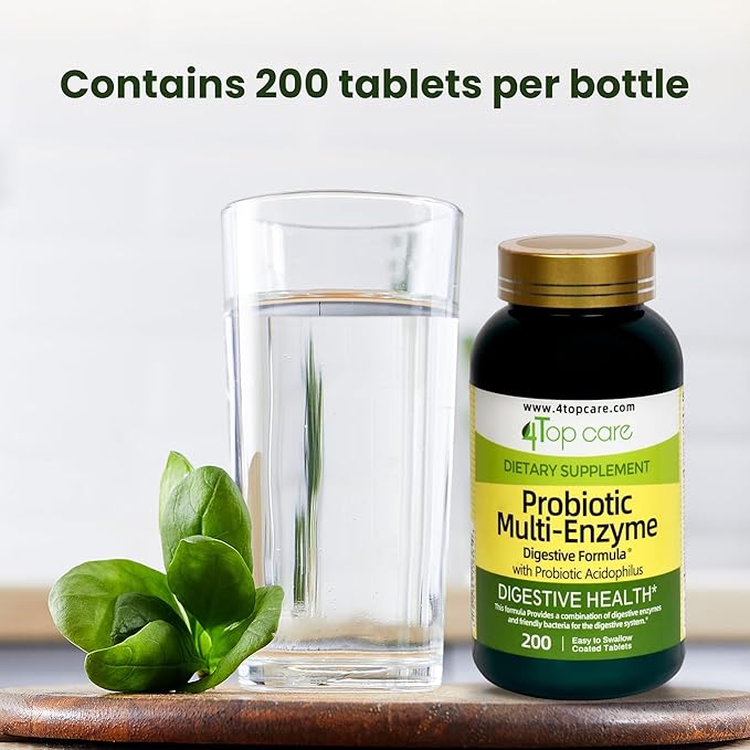 Probiotic Multi-Enzyme - Digestive Health Supplement 200 Count