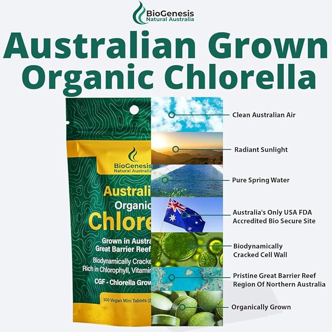 Organic Chlorella Mini Tablets, Australian (200 mg)