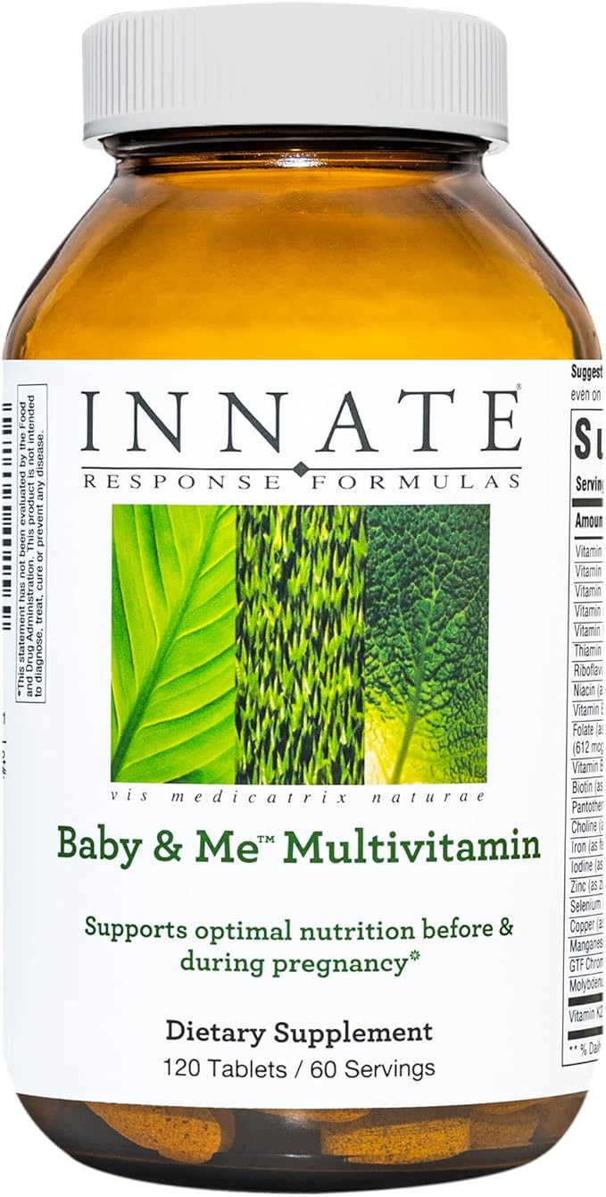 INNATE Response Formulas Baby & Me Multivitamin B12 and D3 - 120 Tablets (60 Servings)