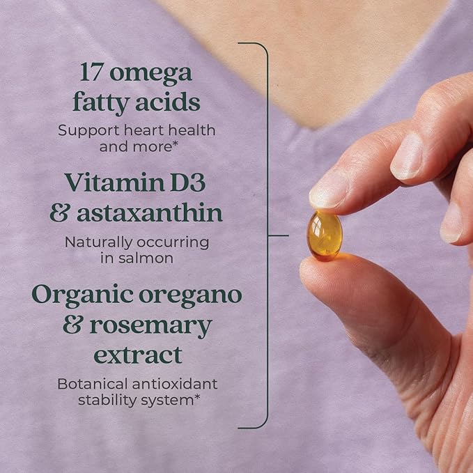 New Chapter Wholemega Fish Oil Supplement Omega-3 + D3 + 90 ct 500mg Softgels