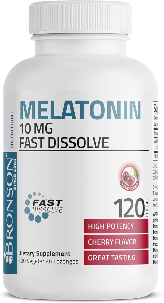 Bronson Melatonin 10mg Fast Dissolve Cherry 120 Count
