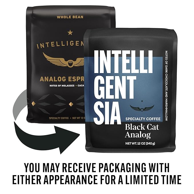 Intelligentsia Coffee, Dark Roast Whole Bean Coffee - Black Cat Sublunar 36 Ounces (3 Bags of 12 Ounces)