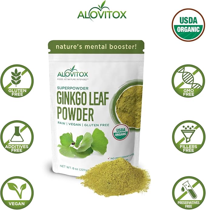 Ginkgo Biloba Leaf Powder 8oz 100% Natural