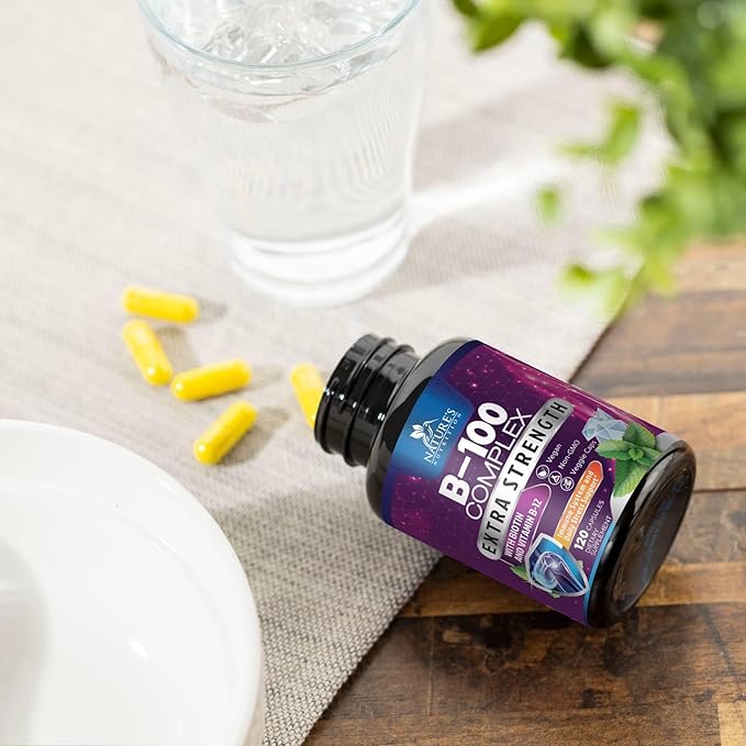 B Complex Vitamins with Vitamin B1 B2 B3 B3 B6 B6 B12 B12 B100 B100 C 120 Vegan