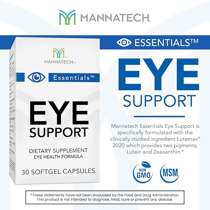 Mannatech Eye Care Supplement, Supports General 30 Softgels.