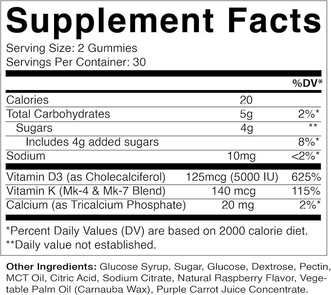 Vitamatic Vitamin D3 K2 Gummies 60 Count