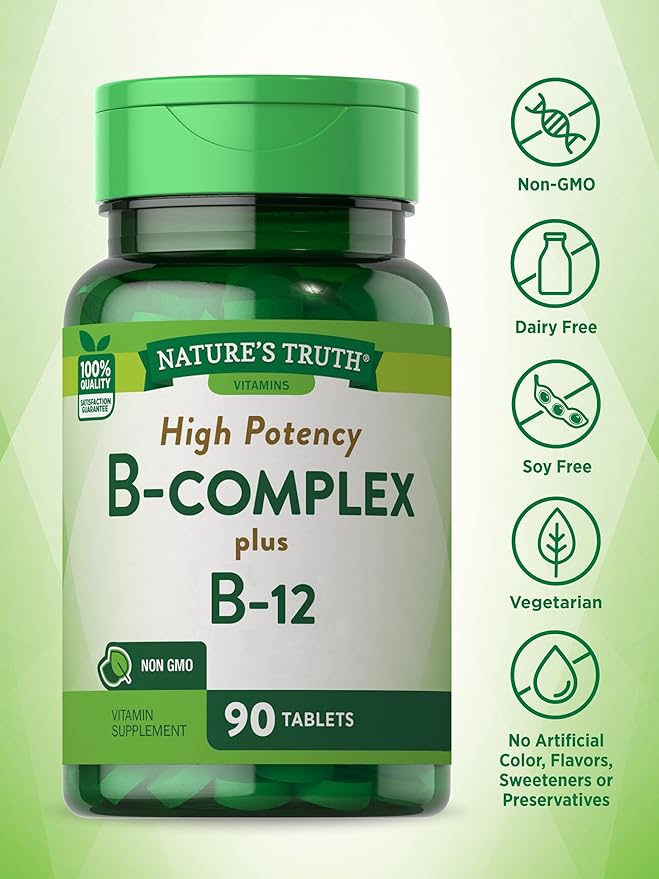 Nature's Truth Vitamin B Complex B12 | 90 Tablets