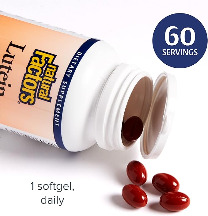 Natural Factors, Lutein 40 mg, Antioxidant 60 Softgels