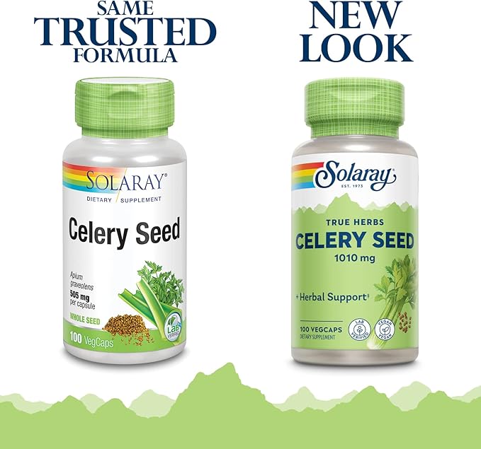 Solaray Celery Seed, 505mg, 100 Vegetarian