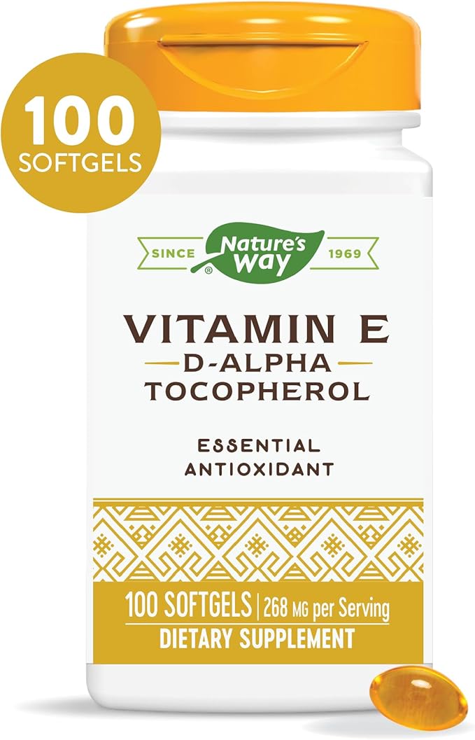 Nature’s Way Vitamin E D-Alpha Tocopherol 268 mg 100 Softgels