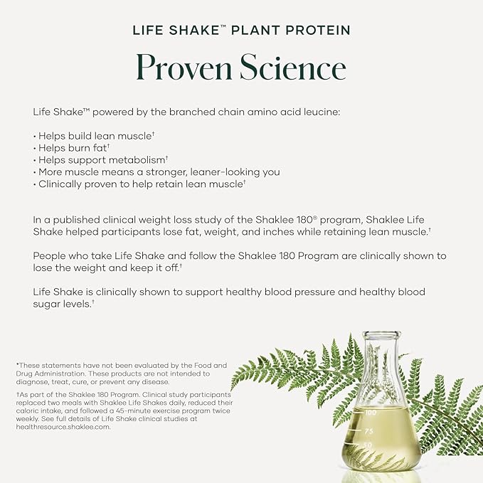 Shaklee Life Shake™ Plant Protein French Vanilla 20g Protein, 6g Fiber, 24 Vitamins 14 Servings