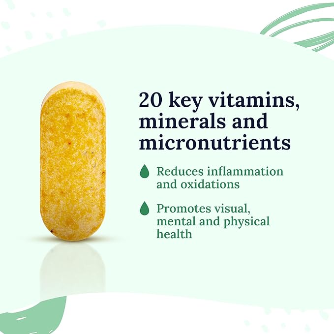 Vitamins and Minerals | Multivitamin for Vision & Health | Dry Eye Supplements | 60 Tablets
