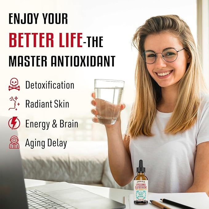 2000MG Liposomal Glutathione Liquid, Made in 4 Floz