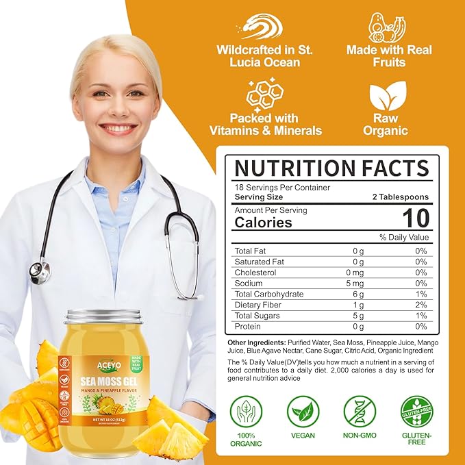 (18 OZ) Irish Sea Moss Gel 102 Vitamins