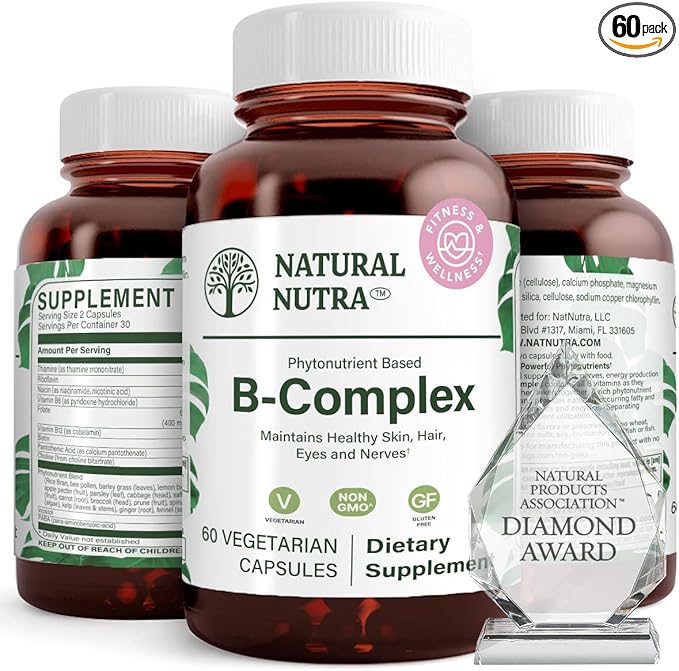 Natural Nutra Vitamin B Complex 60 Vegetarian