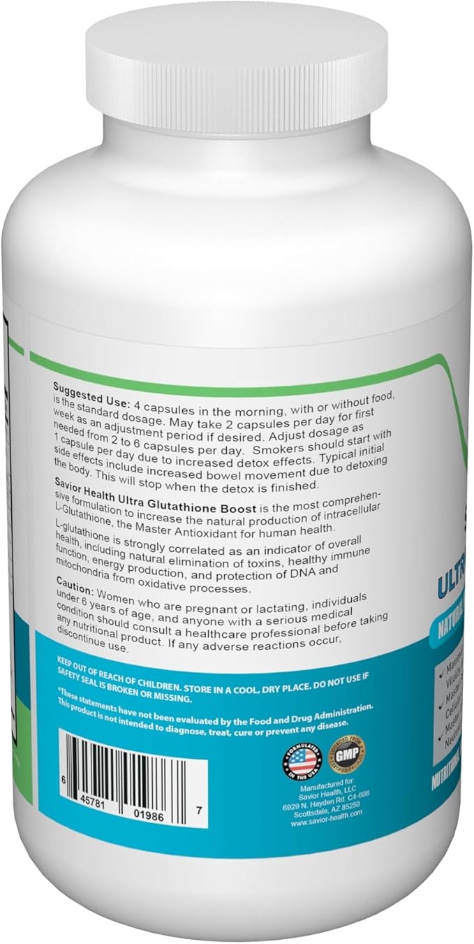 Ultra Glutathione Boost 790mg - 360 Veggie