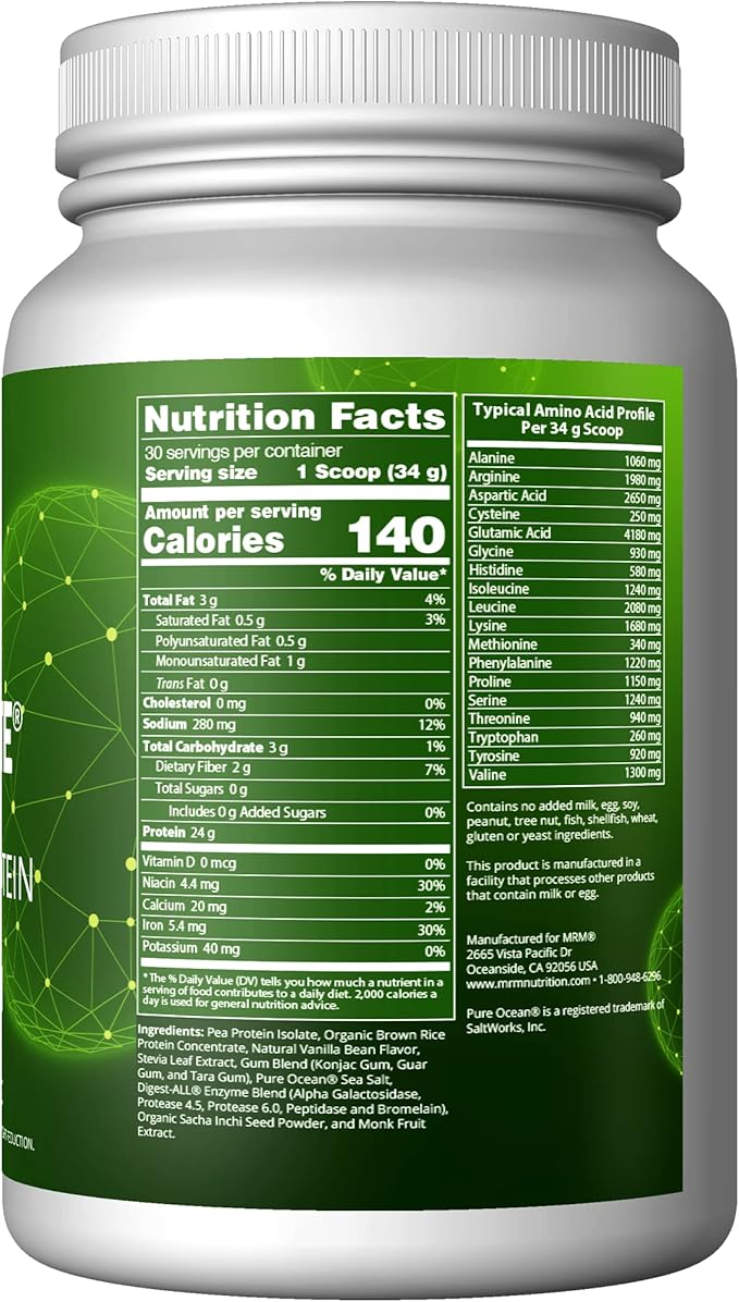 MRM Nutrition Veggie Elite Performance Protein 30 Servings