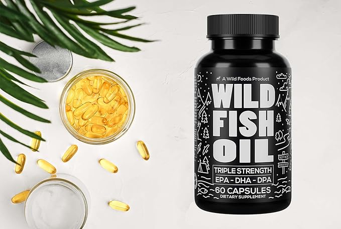Wild Foods Fish Oil Omega 3 Supplements 1600 mg 60 Capsules (1 pk) 30 Servings