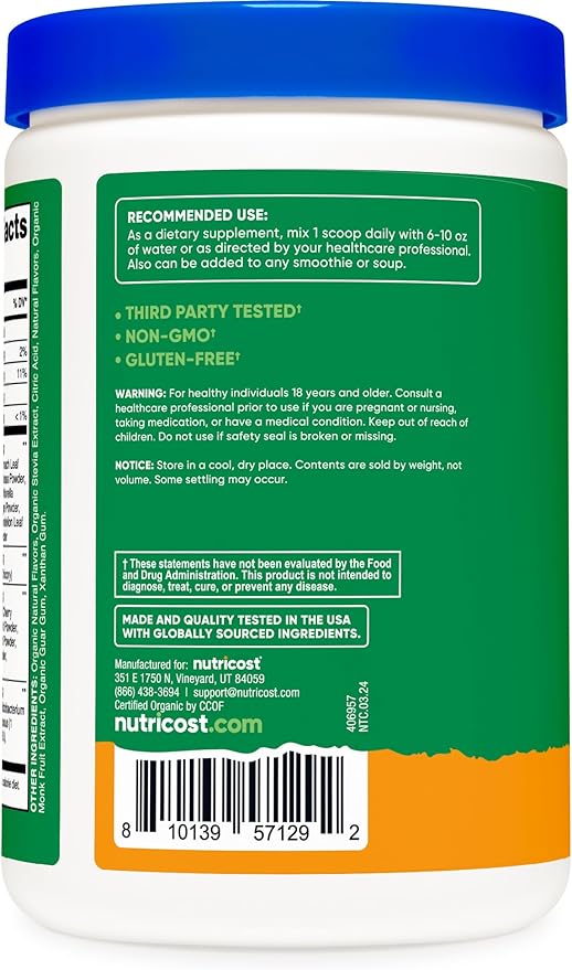 Nutricost Organic Super Greens Powder (30