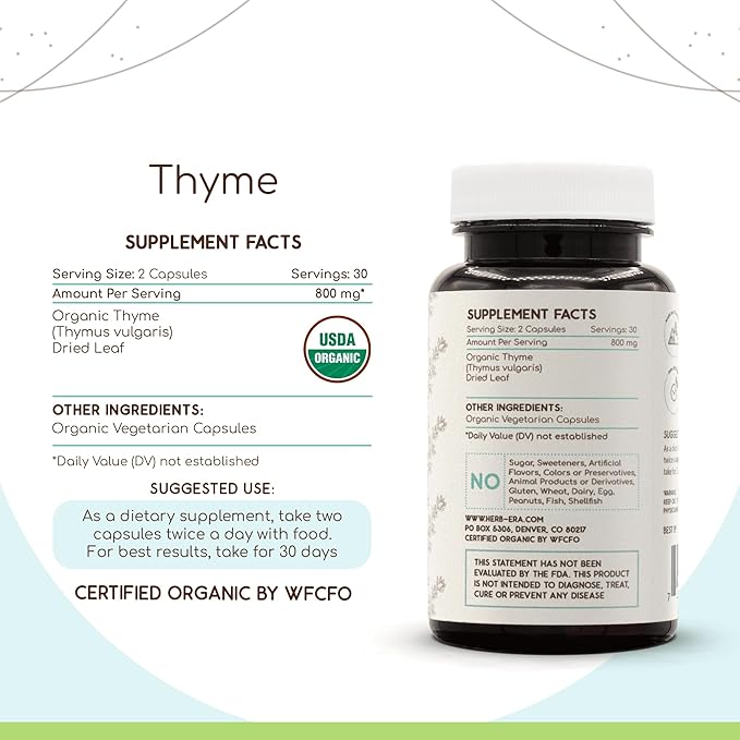 Thyme USDA Organic 60 Capsules (60 Capsules)