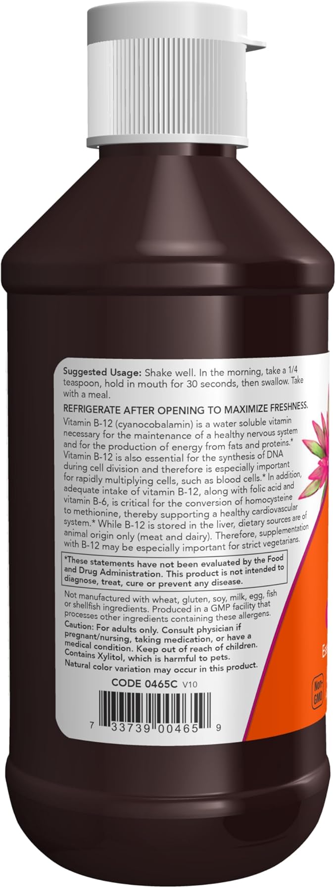 NOW Supplements, Vitamin B-12 Complex Liquid, 8-Ounce