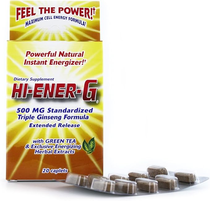Hi-EnerG Triple Ginseng Energy Supplement, 500 20 servings