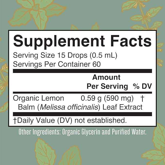 MaryRuth Organics Lemon Balm Leaf 1 Fl