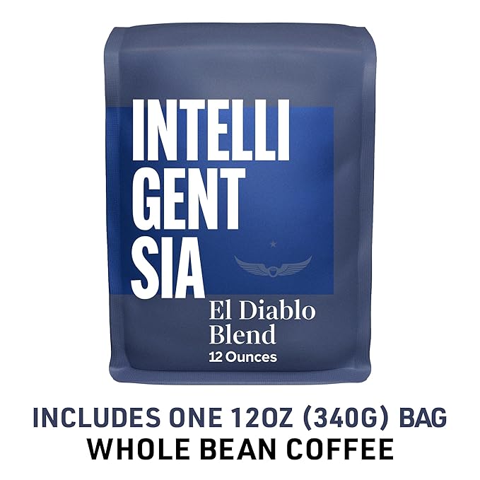 Intelligentsia Coffee, Medium Roast Whole Bean Coffee - El Diablo 12 Ounce Bag with Flavor Notes of Blackstrap Molasses, Cola and Cacao