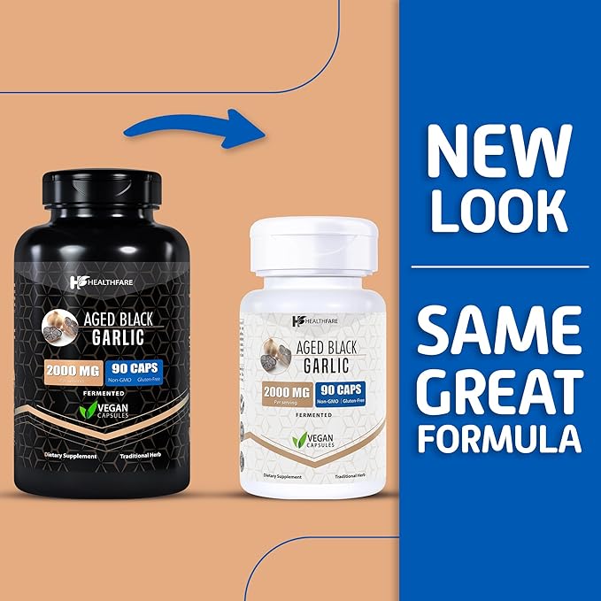 Fermented Black Garlic Extract Dietary Supplement 2000mg 90 Caps