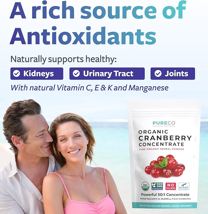 USDA Cranberry Powder Organic Certified (200 Servings)