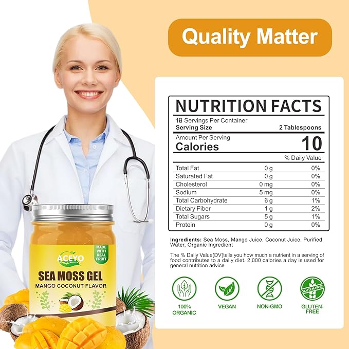 (12 OZ) Irish Sea Moss Gel 102 Vitamins