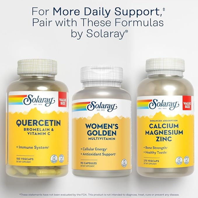 SOLARAY Women's Golden Multi-Vita-min Capsules, 90