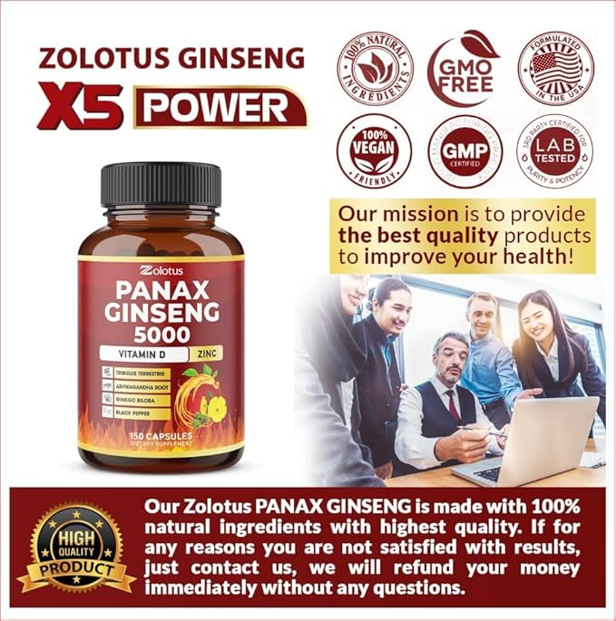 Zolotus 7 in 1 Premium Panax 5 Months 5000 mg