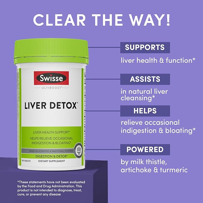 Swisse Milk Thistle Liver Cleanse Detox 180 Liver
